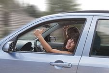 Happy Couple Driving Stock Images Happy Couple Driving Stock Images