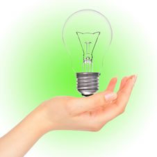 Bulb In A Hand Stock Image Bulb In A Hand Stock Image