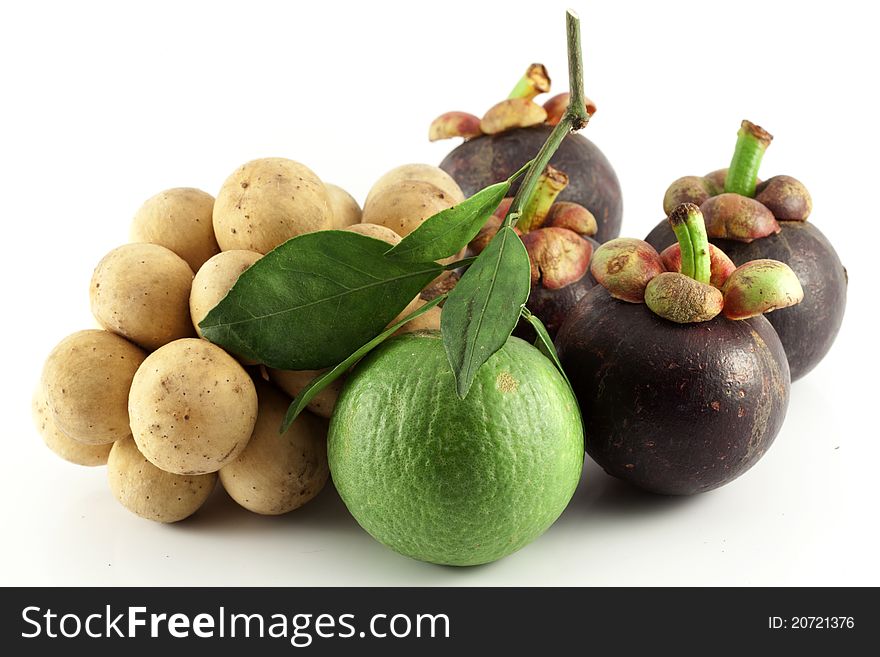 Close Up  Thai Fruits Isolated