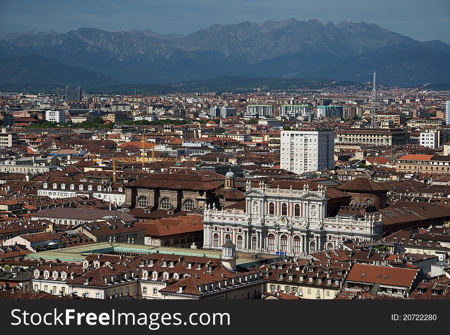 Turin skyline from the Mole Antonelliana.
