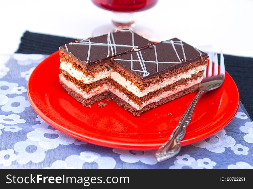 Delicious two slices of cake