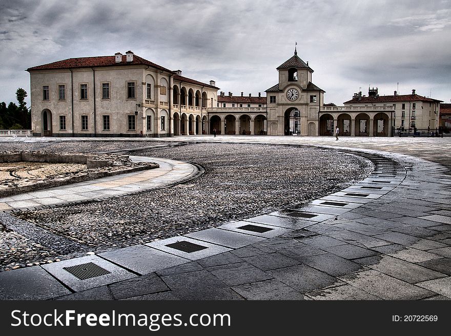 Reggia baroque royal palace in Venaria Reale, Turin, Italy - high dynamic range HDR. Reggia baroque royal palace in Venaria Reale, Turin, Italy - high dynamic range HDR.