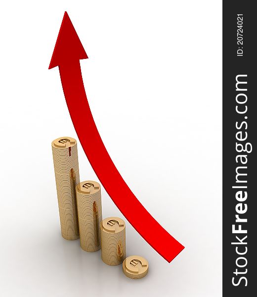 Diagram of euro with a red pointer