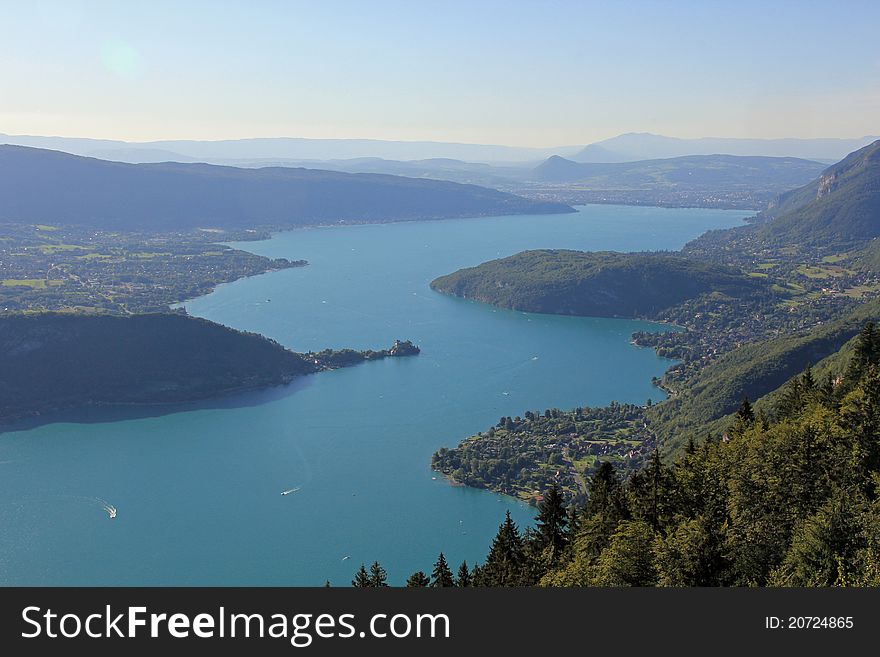 View of Lake annacy in France. View of Lake annacy in France