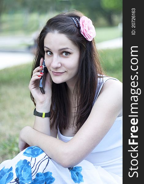 Young Woman Talking On The Phone