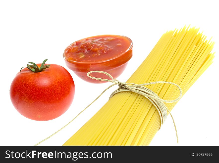 Spaghetti Of Isolated On White