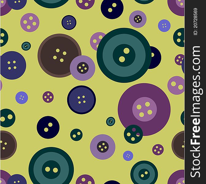 Seamless Pattern With Buttons