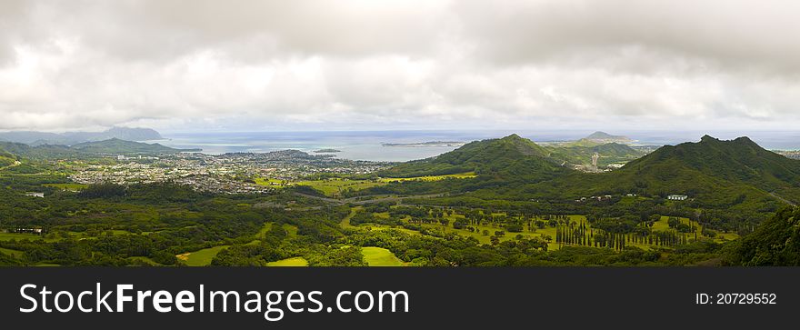 Panoramic Image Of A Narrow Tropical Valley