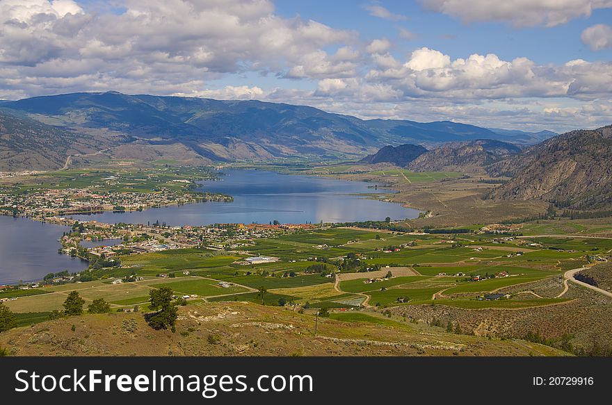 Aerial View Of Osoyoos Wine Valley