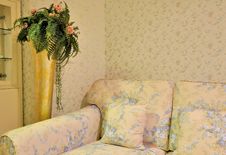 Flowery Living Room And Sofa Chair Stock Photos Flowery Living Room And Sofa Chair Stock Photos