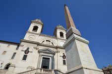 Church Trinita Del Monti In Rome Stock Images