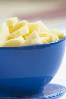 Sliced Peeled Potatoes Royalty Free Stock Photography Sliced Peeled Potatoes Royalty Free Stock Photography