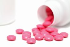 Spilled Red Tablets Stock Images Spilled Red Tablets Stock Images