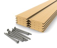 Free Lumber And Nails - Material For Construction Stock Photos - 20739723