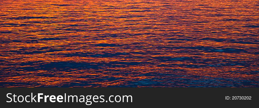 Sunset ocean view and beautiful sunrise reflections. Sunset ocean view and beautiful sunrise reflections