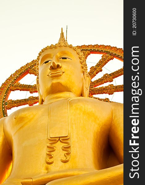 The big golden buddha in Thailand. The big golden buddha in Thailand