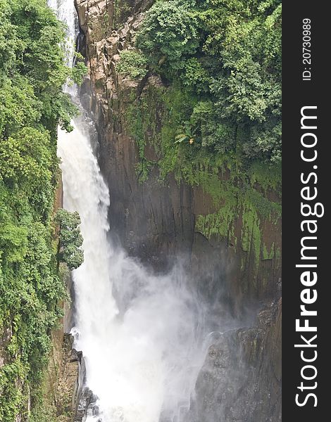 The three-tiered waterfall of Haew Narok waterfall, Khao Yai National Park, Thailand