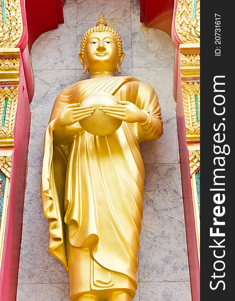 Golden buddha in Wat  Chalong, Phuket