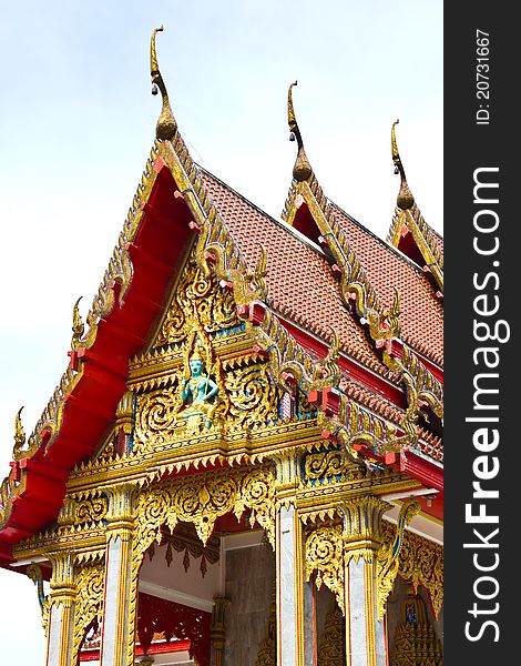 Wat Chalong temple roof at Phuket