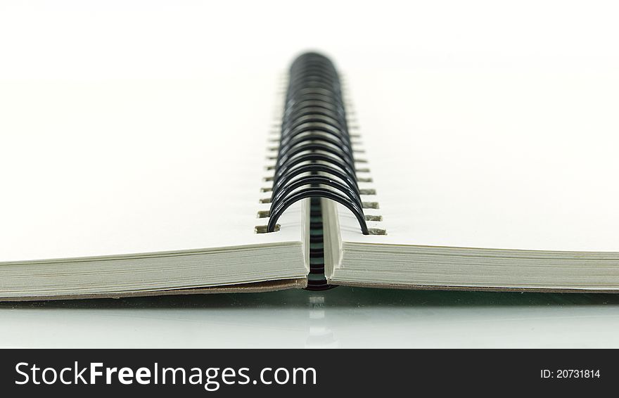 Blank page spiral note book