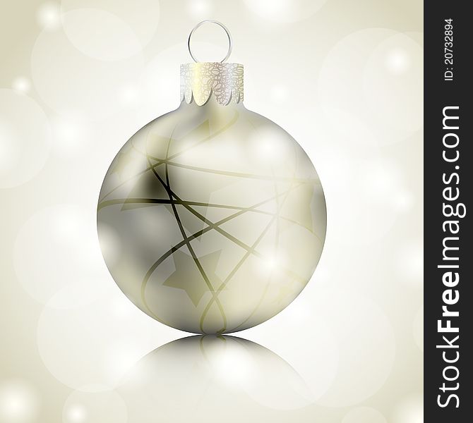 Elegant Christmas ball with lights. Elegant Christmas ball with lights