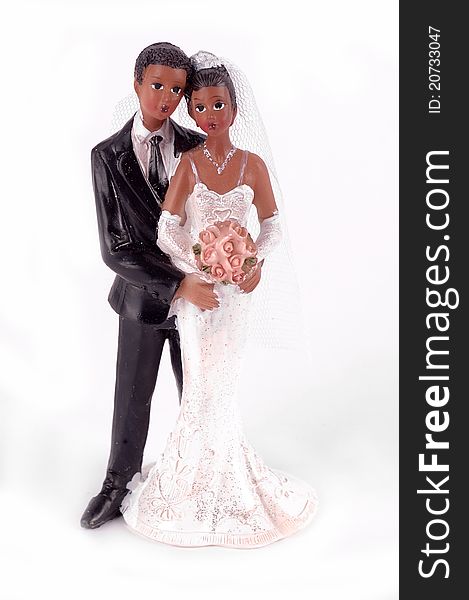 African American wedding cake figurine