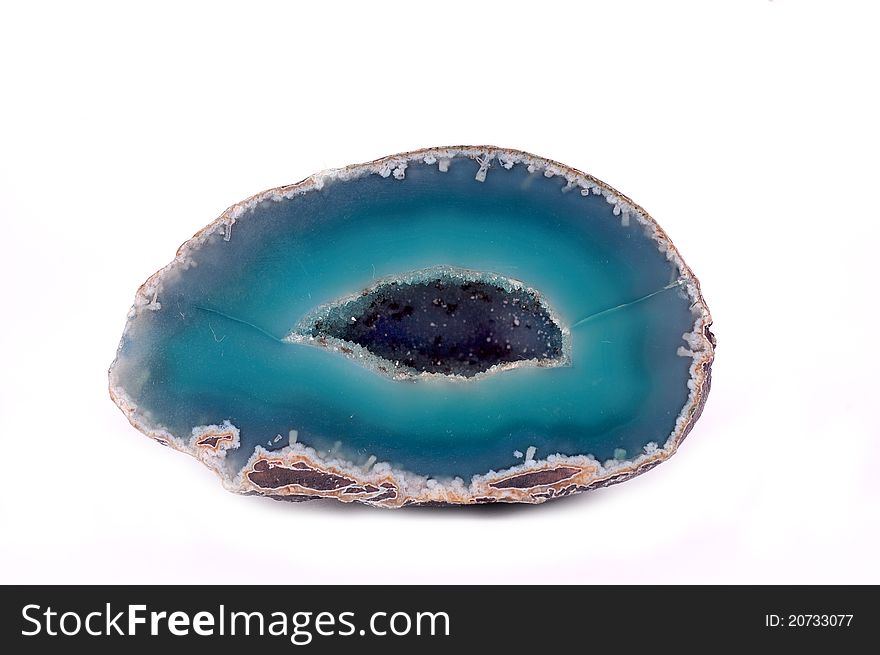 Semi Precious Blue Agate stone