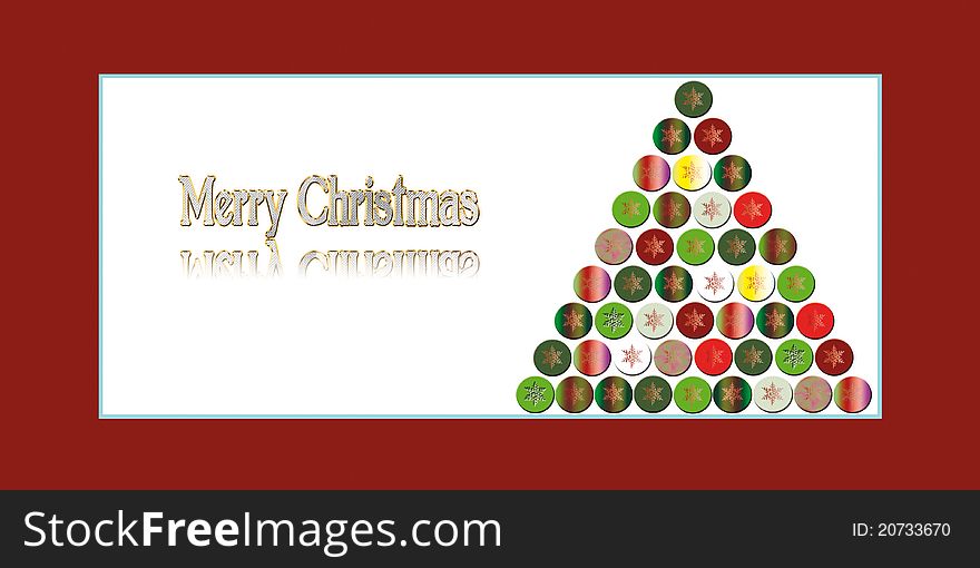 Seasonal illustration for christmas card or tags. Seasonal illustration for christmas card or tags