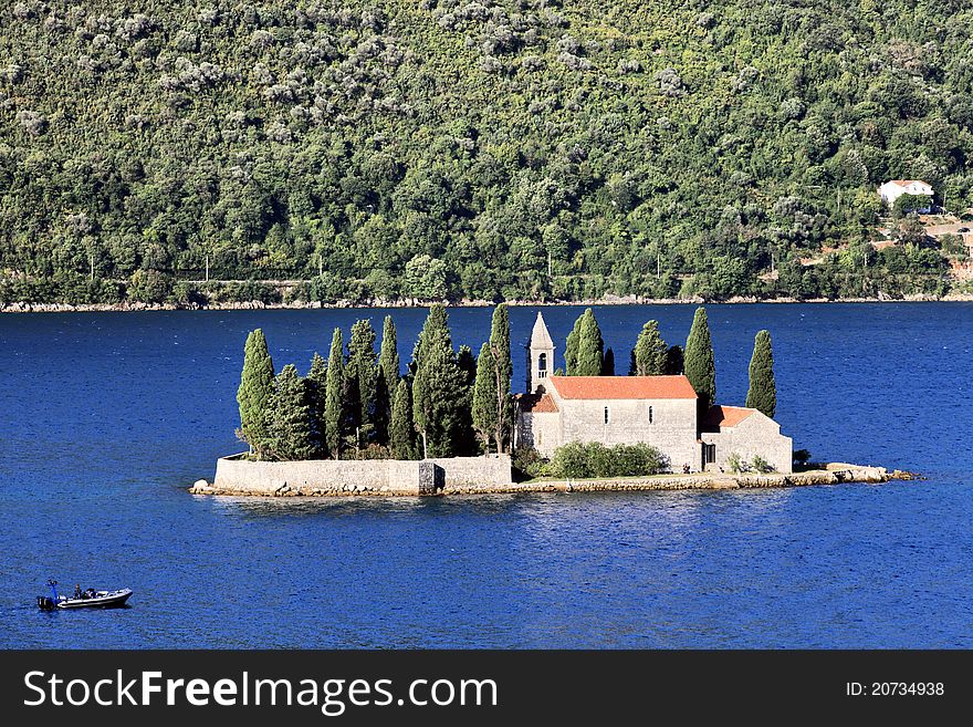 Sveti Djordje island. Kotor bay, Montenegro