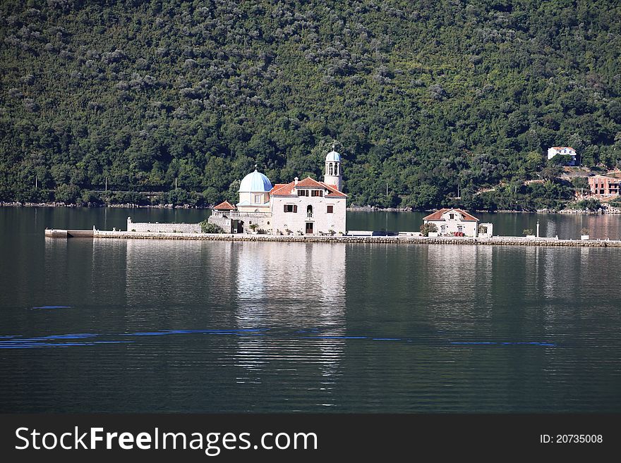 Gospa Od Skprjela island. Kotor bay, Montenegro