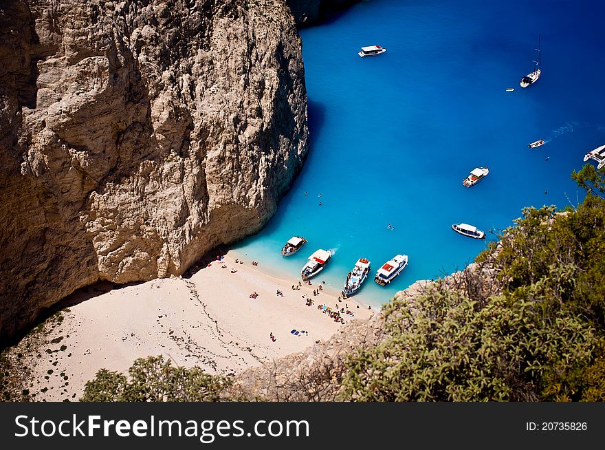 Navagio beach on Zakynthos Island