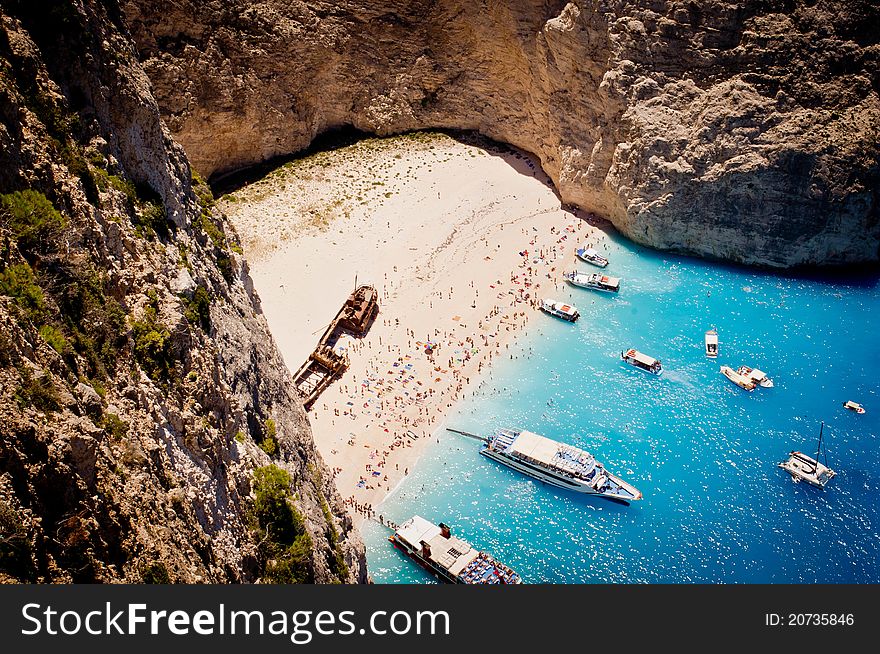 Navagio beach on Zakynthos Island