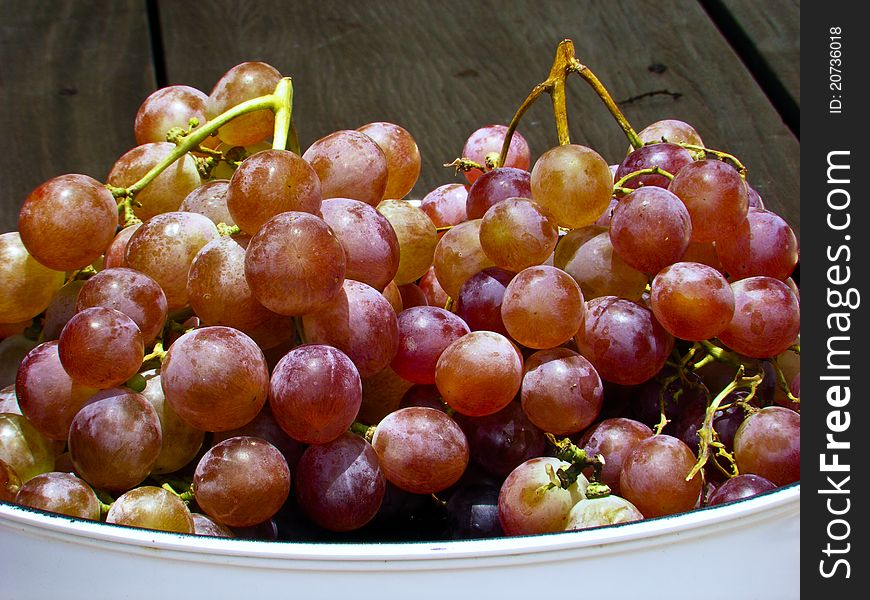 Fresh red Grapes to get you used.