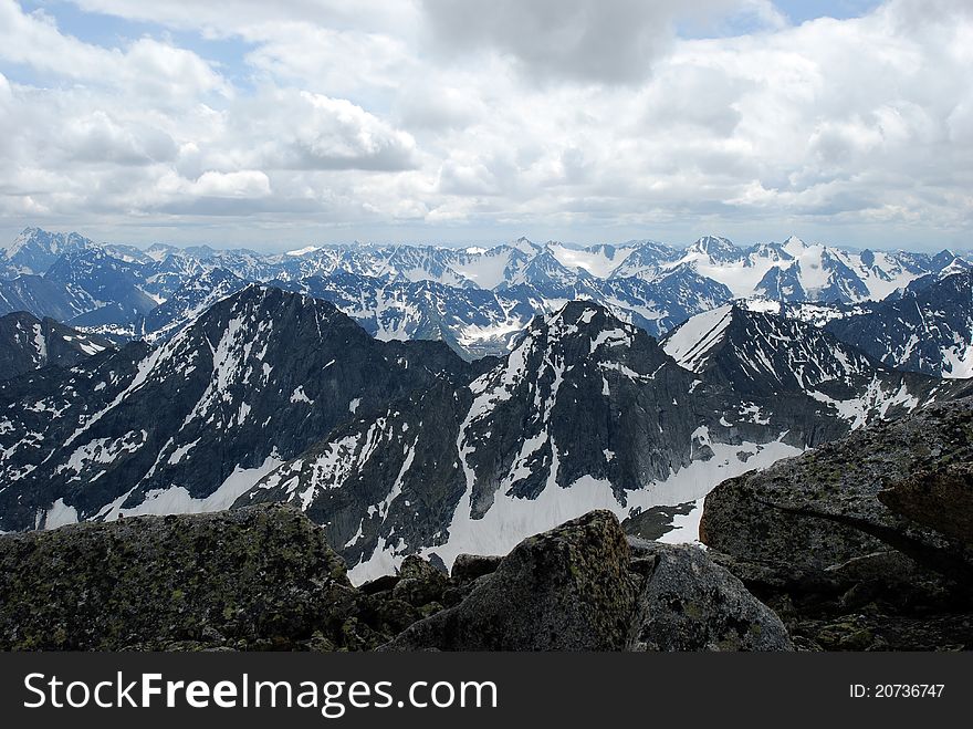 Gorny Altai, Russia, top view. Gorny Altai, Russia, top view