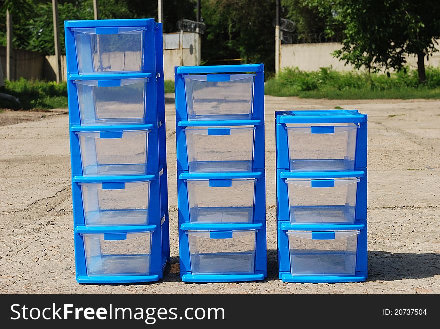 Plastic boxes for office different sizes