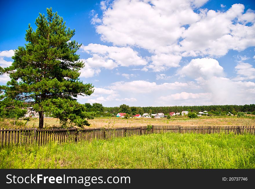 Perfect summer day a in russian village