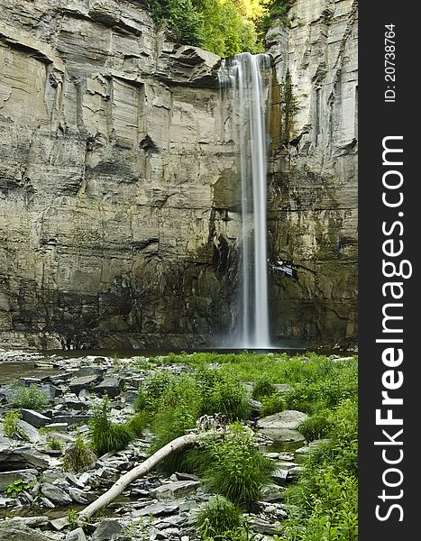 Landmark falls at Taughannock Falls, Ulysses, New York. Landmark falls at Taughannock Falls, Ulysses, New York