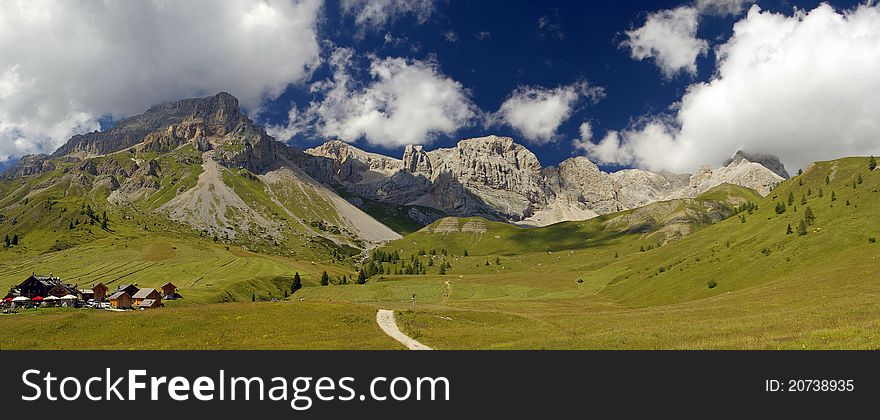 A fantastic panoramic view on alps. A fantastic panoramic view on alps