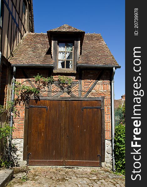 Houses on the street of the historic village of roses (Gerberoy, France). Houses on the street of the historic village of roses (Gerberoy, France)