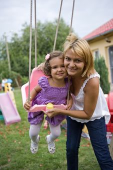 Happy Mom And Little Girl Royalty Free Stock Images