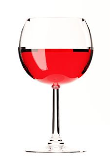 Glass Of Red Wine On White Royalty Free Stock Photography Glass Of Red Wine On White Royalty Free Stock Photography