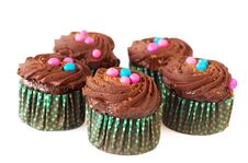 Miniature Chocolate Cupcakes Stock Photography Miniature Chocolate Cupcakes Stock Photography