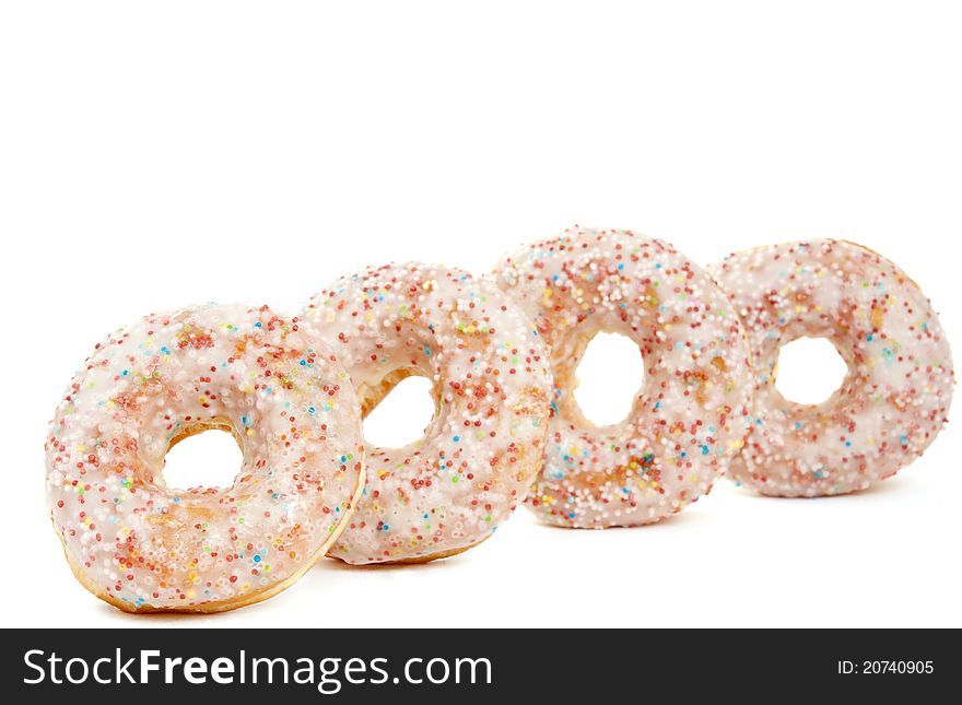 Donut glaze on a white background