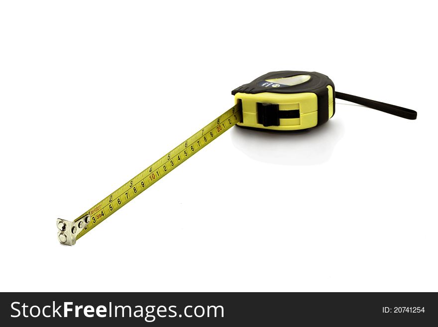 Tape Measure on a white background.