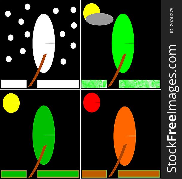 An image representing the four seasons