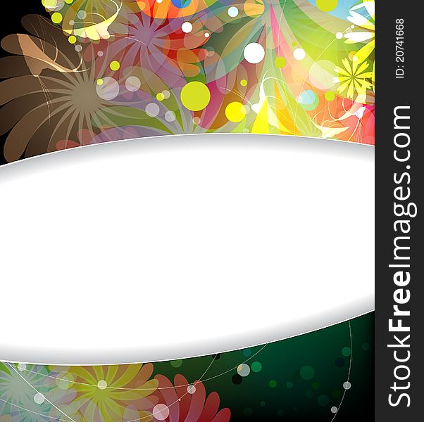 Bright background with fabulous floral elements. Bright background with fabulous floral elements
