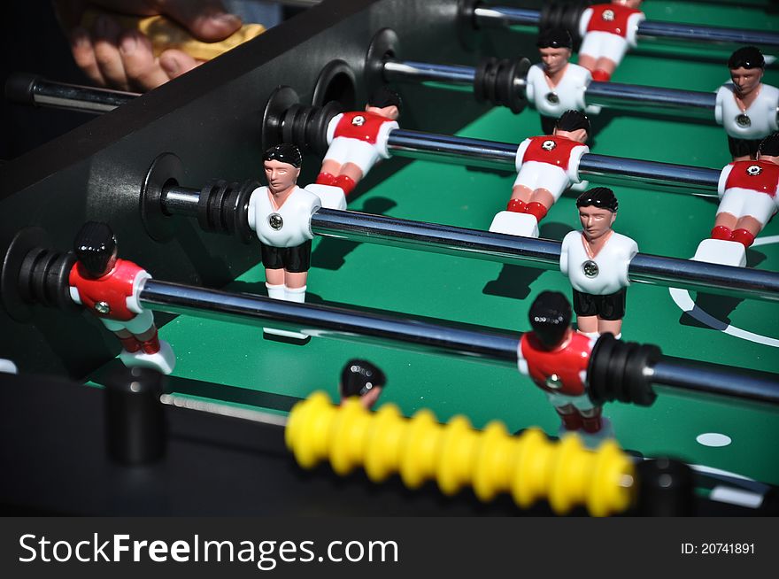 Football game in table soccer
