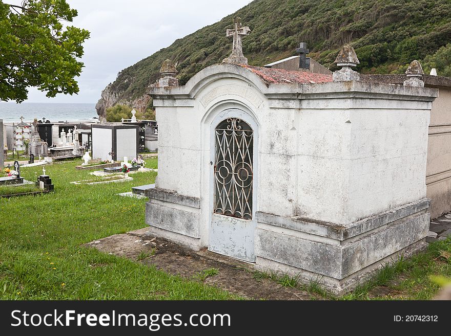 Pantheon of a cemetery by the sea