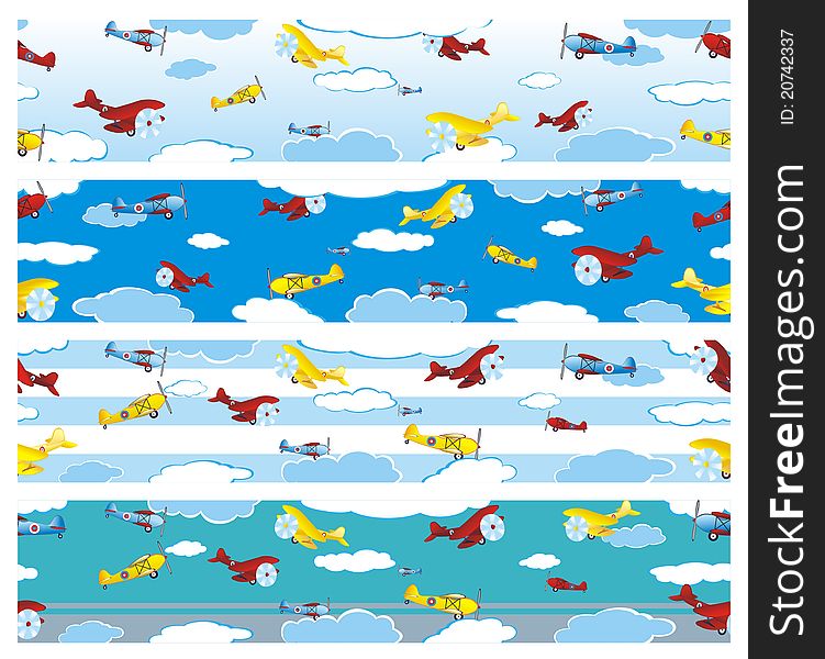 Seamless pattern as airplane in the sky. Seamless pattern as airplane in the sky