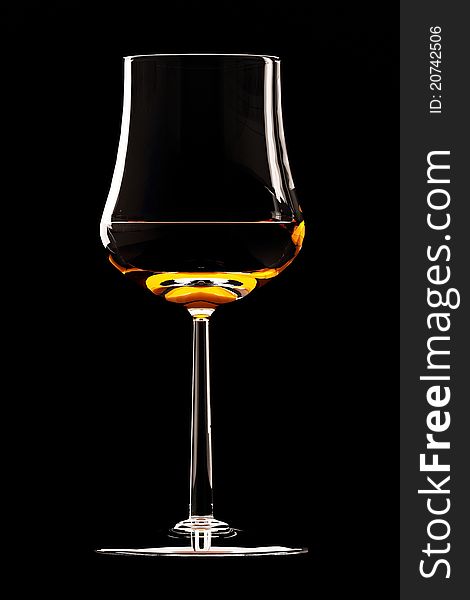 Coctail glass isolated on black background. Coctail glass isolated on black background